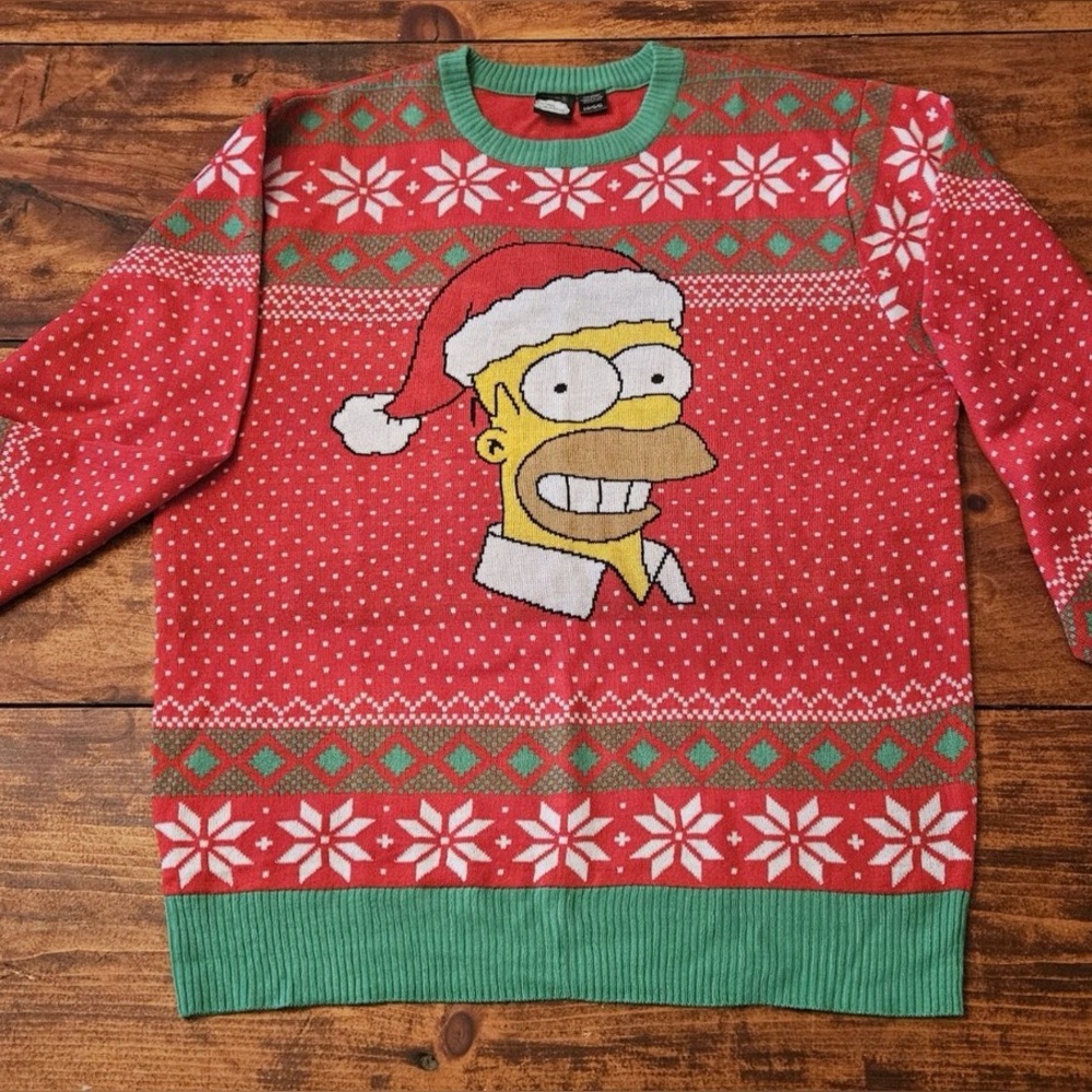 NEW Men’s The Simpsons Homer Simpson Ugly Christmas Sweater SZ Medium